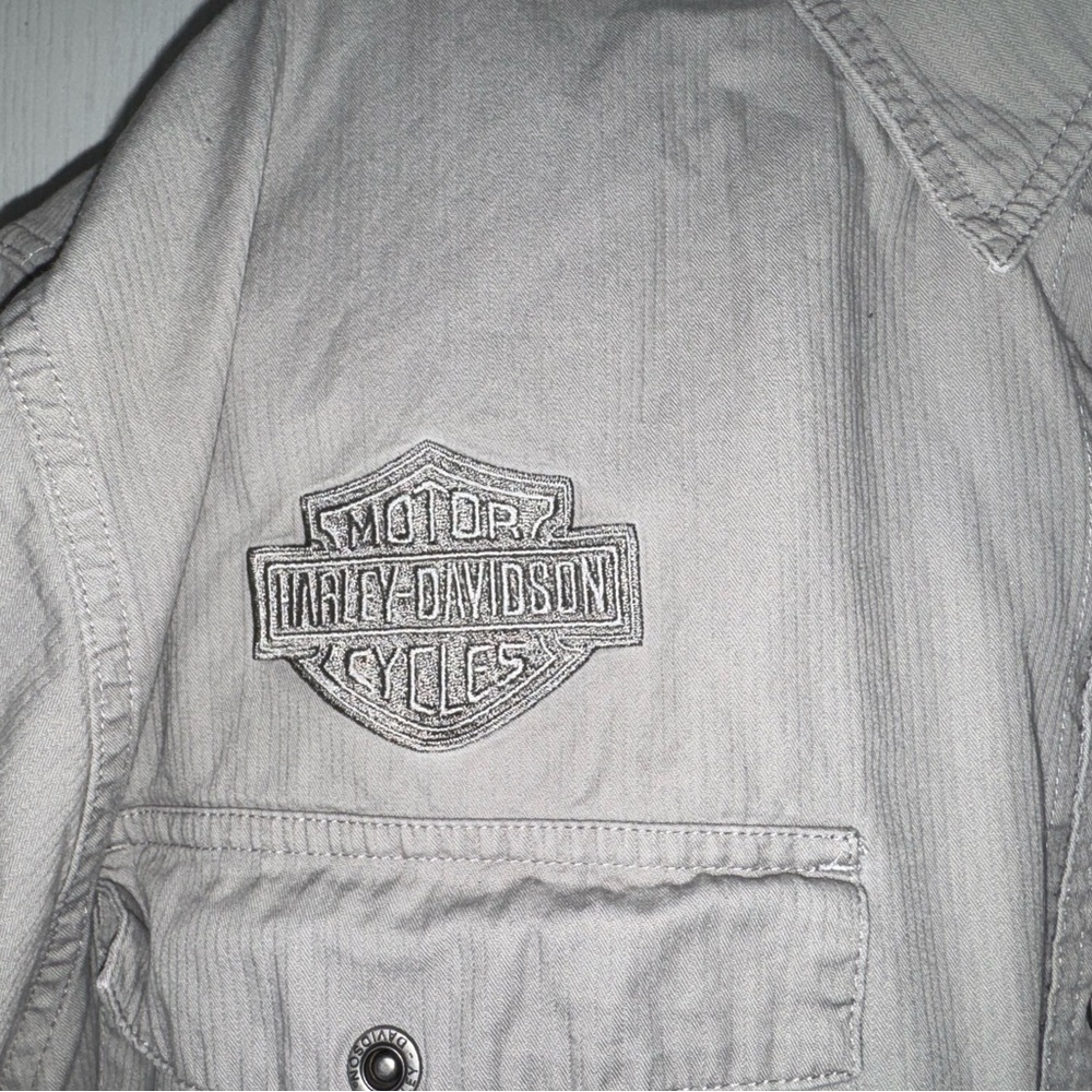 Harley-Davidson Tan Button Down Shirt - Picture 5 of 10